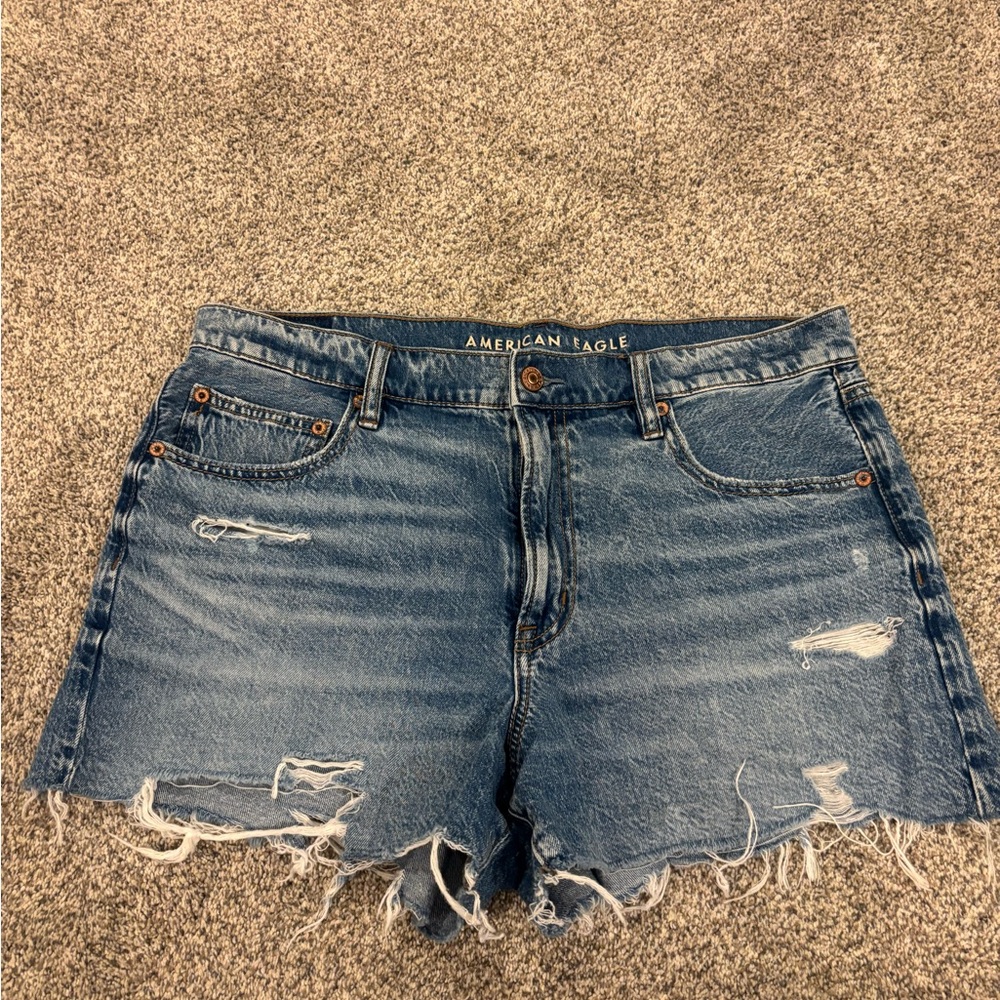 American Eagle Outfitters Distressed Blue Jean Shorts